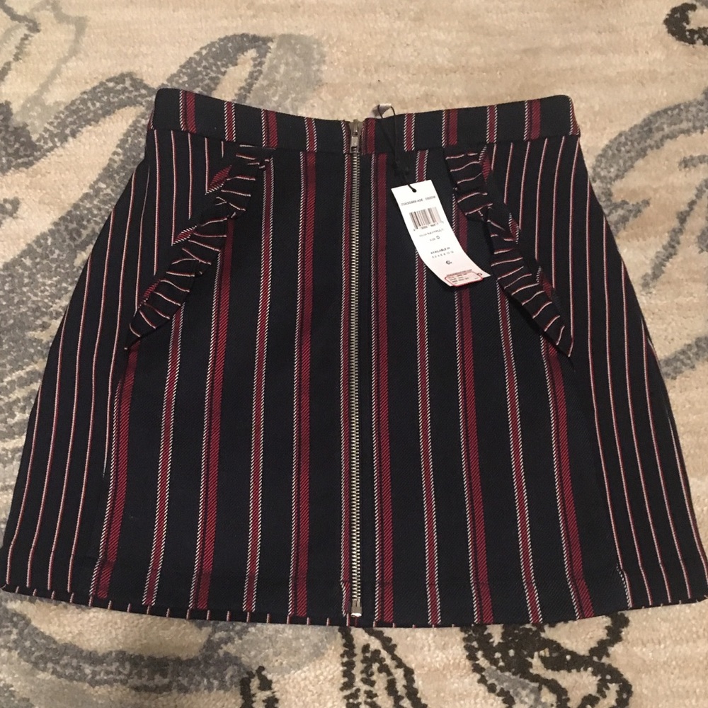 BCBGeneration Stripe Mixed Media Mini Skirt Size 0